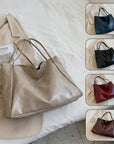 Fashion Handbag New Autumn And Winter Japanese And Korean Large Capacity Soft Leather Shoulder Bag Retro Casual Handbag