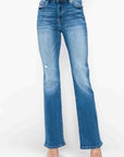 bytos Full Size Distressed High Rise Jeans with Pockets - Little Miss Vanilla