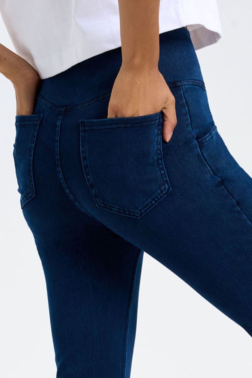 Basic Bae Pocketed Highly Stretchy Bootcut Jeans - Little Miss Vanilla