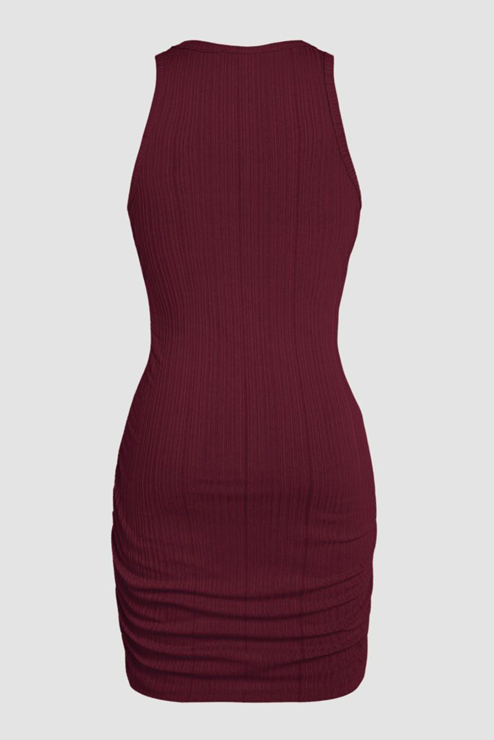 Red Dahlia Ruched Sleeveless Bodycon Dress - Little Miss Vanilla