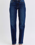 Judy Blue Full Size Raw Hem Straight Leg Jeans - Little Miss Vanilla