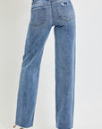 RISEN Full Size High Rise Straight Leg Jeans with Pockets - Little Miss Vanilla