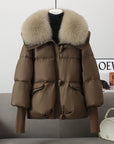 Down Cotton-padded Jacket Women's Short Fur Collar Thickened Coat Winter Clothing