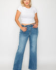 bytos Full Size Cat's Whiskers Mid Rise Bootcut Jeans - Little Miss Vanilla