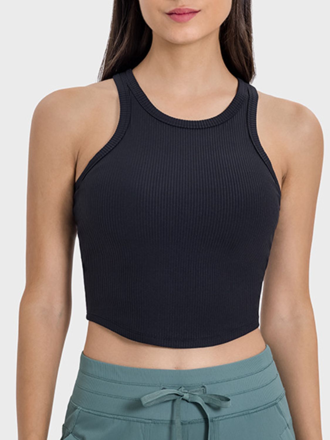 Millennia Round Neck Racerback Active Tank - Little Miss Vanilla