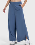 Millennia Slit Wide Leg Active Pants - Little Miss Vanilla