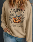 Plus Size Pumpkin Graphic Long Sleeve Sweatshirt - Little Miss Vanilla