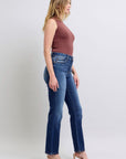 Judy Blue Full Size Washed Straight Leg Jeans with Pockets - Little Miss Vanilla