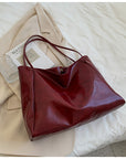 Fashion Handbag New Autumn And Winter Japanese And Korean Large Capacity Soft Leather Shoulder Bag Retro Casual Handbag