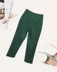 Women's Solid Color Button Casual And Versatile Fashionable Pants