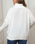 Plus Size Turtleneck Long Sleeve Sweater - Little Miss Vanilla