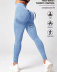 Matte Washed Seamless Yoga High Waist Hip Lift Fitness Pants