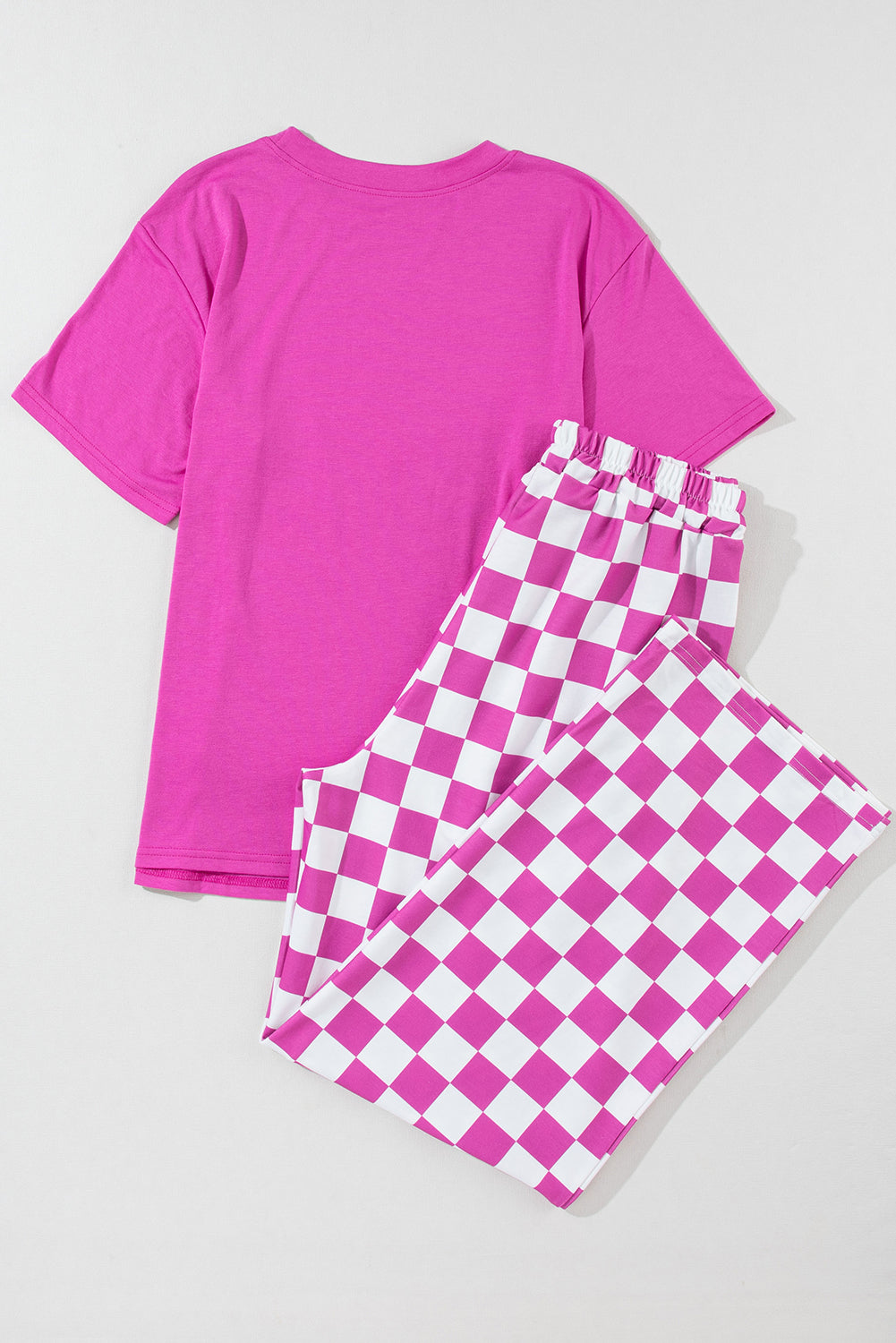 Bright Pink Be Mine Print Tee and Pants Lounge Set - Little Miss Vanilla