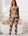 Scoop Neck Long Sleeve Active Jumpsuit - Little Miss Vanilla