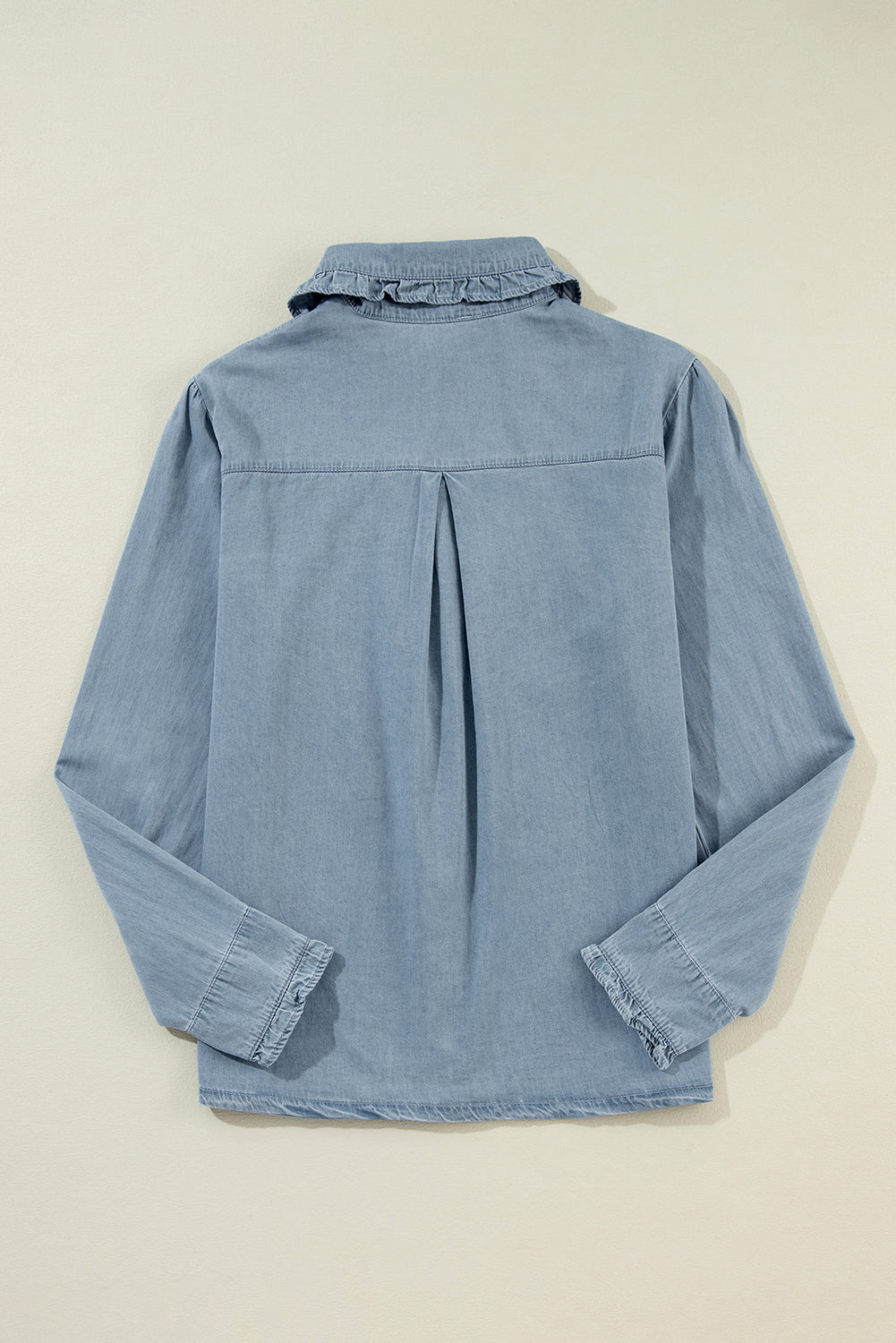 Button Up Long Sleeve Denim Top - Little Miss Vanilla