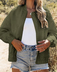 Jungle Green Floral Quilted Jacket - Little Miss Vanilla