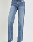 RISEN Full Size High Rise Straight Leg Jeans with Pockets - Little Miss Vanilla