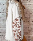 Raw Hem Animal Print Long Sleeve Denim Jacket - Little Miss Vanilla