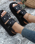 New Rivet Sports Sandals Women Fashion Summer Thick Bottom Buckle Beach Shoes