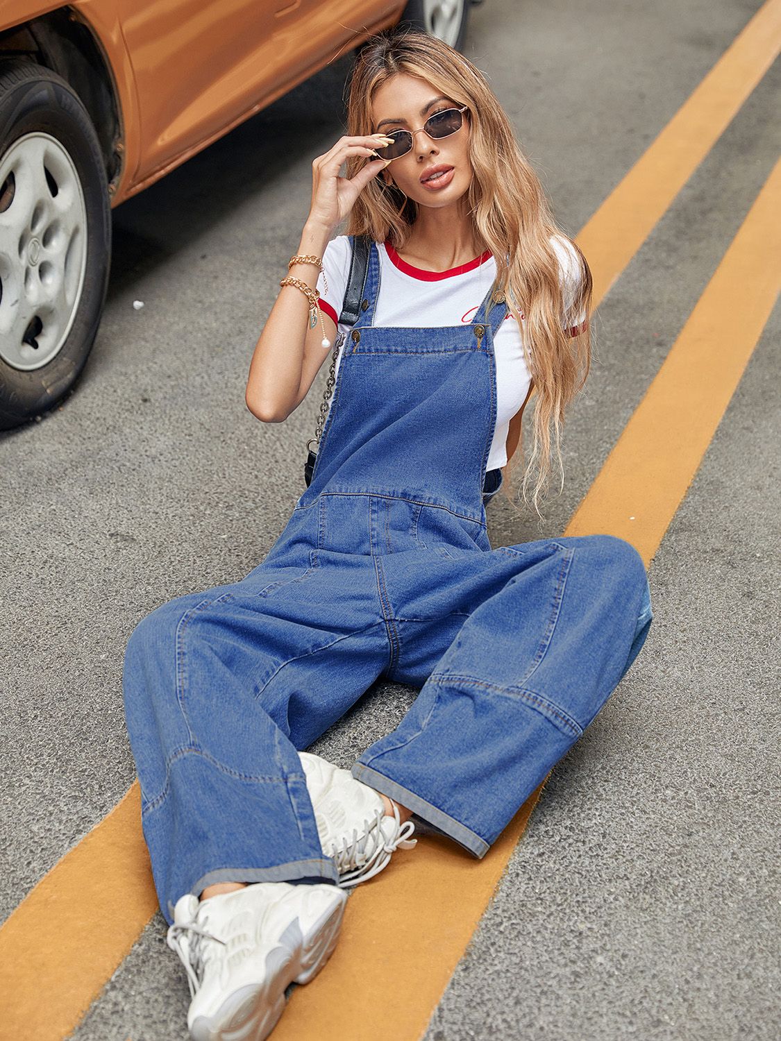 Wide Strap Wide Leg Denim Overalls - Little Miss Vanilla