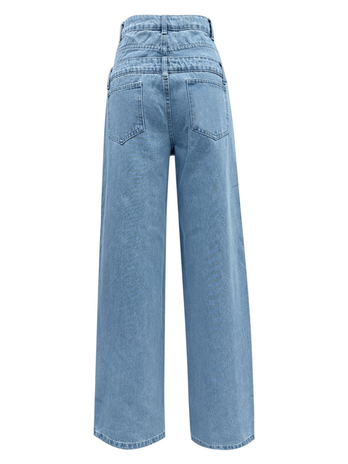 Faux Layered High Waist Jeans - Little Miss Vanilla