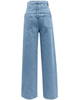 Faux Layered High Waist Jeans - Little Miss Vanilla