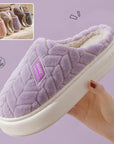 New Non-slip Thick-soled Plush Slippers Couple Winter Warm Home Slipper Indoor Fleece Shoes For Women Men