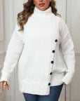 Plus Size Turtleneck Long Sleeve Sweater - Little Miss Vanilla