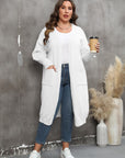 Plus Size Long Sleeve Pocketed Cardigan - Little Miss Vanilla