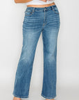 bytos Full Size Cat's Whiskers Mid Rise Bootcut Jeans - Little Miss Vanilla