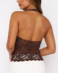 Lace Backless Halter Neck Cami - Little Miss Vanilla