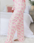 Pink Floral Long Sleeve and Pants Pajamas Set - Little Miss Vanilla