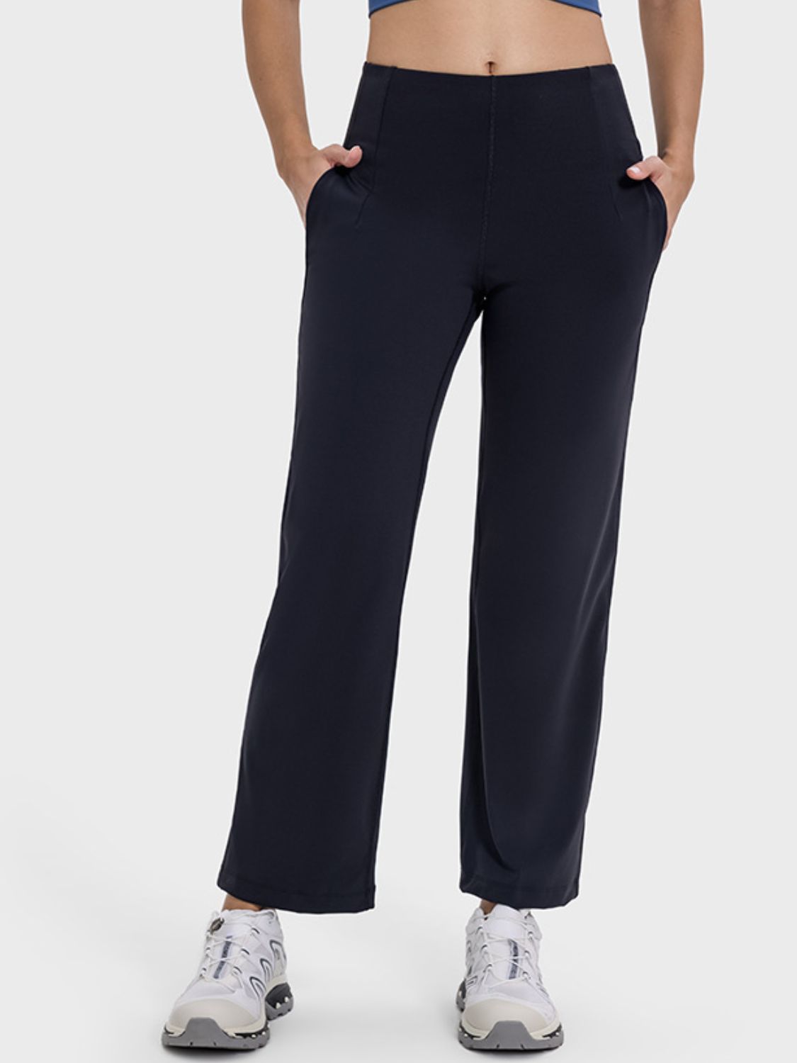 Millennia Pocketed High Waist Active Pants - Little Miss Vanilla