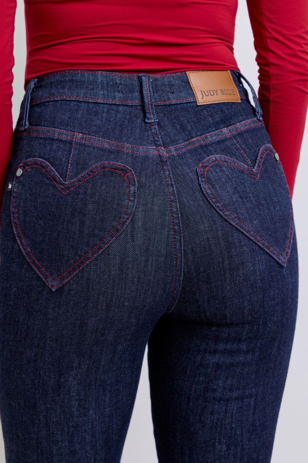 Judy Blue Full Size Heart Shaped Back Pockets Skinny Jeans - Little Miss Vanilla