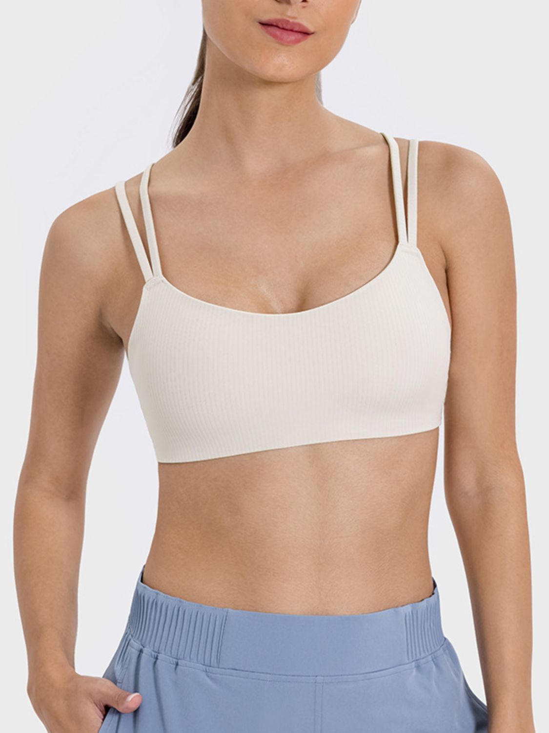 Millennia Scoop Neck Double Strap Active Cami - Little Miss Vanilla