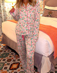 Multicolour Floral Christmas Pajamas Set - Little Miss Vanilla