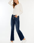 Kancan Mid Rise Button Fly Flare Jeans - Little Miss Vanilla