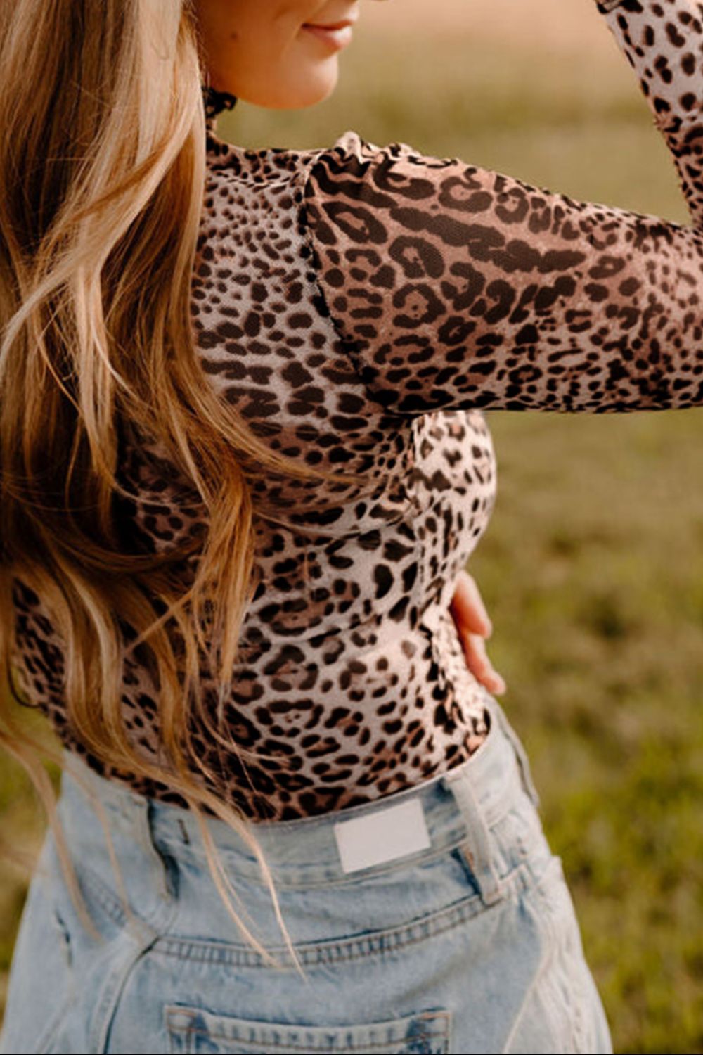 Turtleneck Leopard Long Sleeve Bodysuit - Little Miss Vanilla