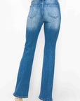 bytos Full Size Distressed High Rise Jeans with Pockets - Little Miss Vanilla