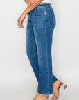 bytos Full Size Cat's Whiskers Mid Rise Ankle Jeans - Little Miss Vanilla