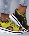 Summer Butterfly Print Sports Sandals Casual Breathable Flying Woven Flat Shoes For Women