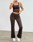 Women's Fashion Casual Solid Color Vest Body-hugging Suit