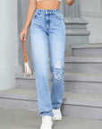 Distressed Jeans with Pockets - Little Miss Vanilla