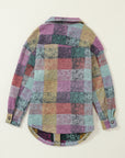 Multicolor Brushed Plaid Pocketed Oversize Shacket - Little Miss Vanilla