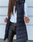 Plus Size Zip Up Hooded Vest Coat - Little Miss Vanilla