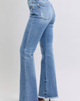 Judy Blue Full Size Raw Hem High Rise Bootcut Jeans - Little Miss Vanilla