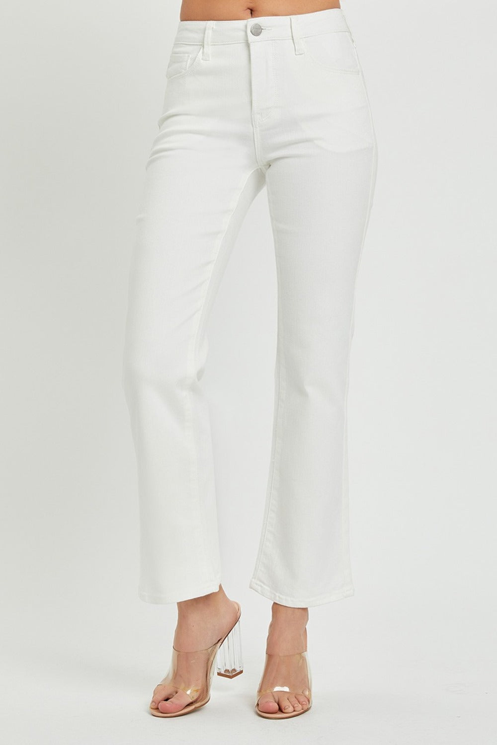 RISEN Full Size Mid Rise Jeans with Pockets - Little Miss Vanilla