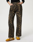 Leopard Straight Jeans with Pockets - Little Miss Vanilla