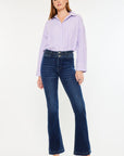 Kancan High Rise Double Waistband Flare Jeans - Little Miss Vanilla