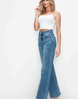 bytos Full Size High Rise Wide Leg Jeans with Pockets - Little Miss Vanilla